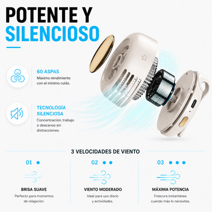 BRISACLIP™ | Ventilador Personal Sin Aspas